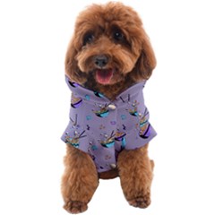 Japanese Ramen Sushi Noodles Rice Bowl Food Pattern Dog Coat by DinzDas