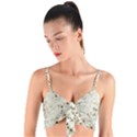 Geometric Abstract Sufrace Print Woven Tie Front Bralet View1