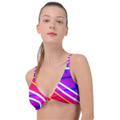 Pop Art Neon Lights Knot Up Bikini Top by essentialimage365