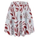 Folk flowers art pattern Floral abstract surface design  Seamless pattern High Waist Skirt View2