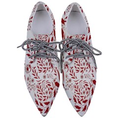 Folk Flowers Art Pattern Floral Abstract Surface Design  Seamless Pattern Pointed Oxford Shoes by Eskimos