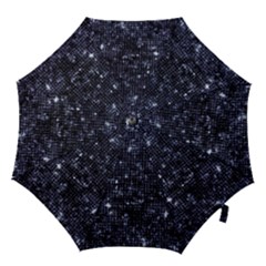 Geometric Dark Blue Abstract Print Pattern Hook Handle Umbrellas (small) by dflcprintsclothing