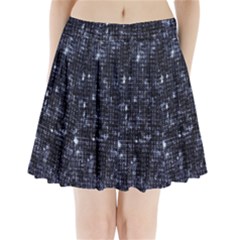 Geometric Dark Blue Abstract Print Pattern Pleated Mini Skirt by dflcprintsclothing