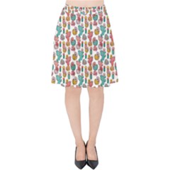 Cactus Love Velvet High Waist Skirt by designsbymallika