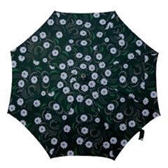 Folk Flowers Art Pattern Floral  Surface Design  Seamless Pattern Hook Handle Umbrellas (medium) by Eskimos