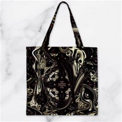Honey Glazed Cross Zipper Grocery Tote Bag by MRNStudios