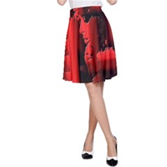Red Light A-line Skirt by MRNStudios