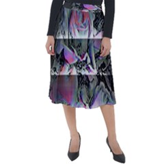 Techno Bouquet Classic Velour Midi Skirt  by MRNStudios