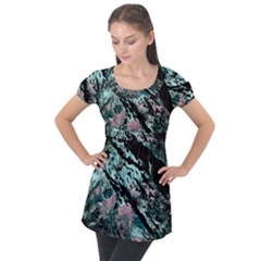 Shallow Water Puff Sleeve Tunic Top by MRNStudios