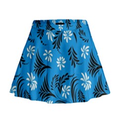 Folk Flowers Art Pattern Floral  Surface Design  Seamless Pattern Mini Flare Skirt by Eskimos