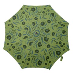 Folk Flowers Art Pattern Hook Handle Umbrellas (medium) by Eskimos