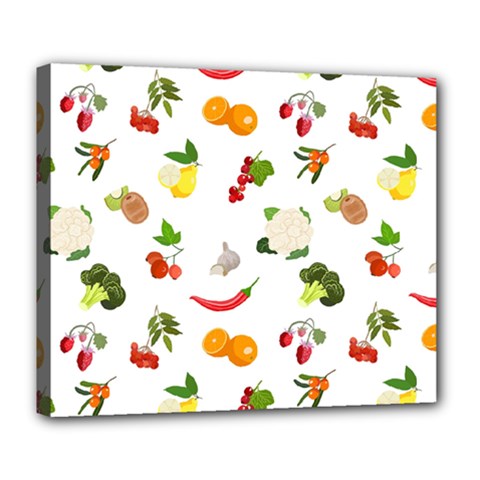 Fruits, Vegetables And Berries Deluxe Canvas 24  X 20  (stretched) by SychEva