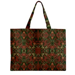 Modern Tropical Motif Print Zipper Mini Tote Bag by dflcprintsclothing