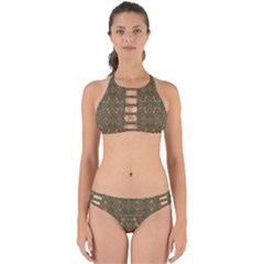 Modern Tropical Motif Print Perfectly Cut Out Bikini Set by dflcprintsclothing