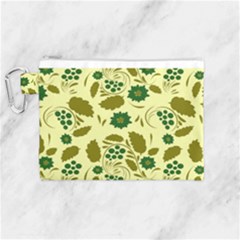 Folk Flowers Art Pattern Floral  Canvas Cosmetic Bag (medium) by Eskimos