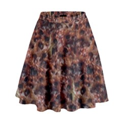 Warm Abstract Surface Print High Waist Skirt by dflcprintsclothing