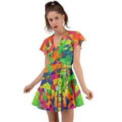 Neon Taped Wrap Dress by uggoff