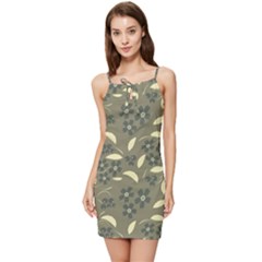 Folk Flowers Art Pattern  Summer Tie Front Dress by Eskimos