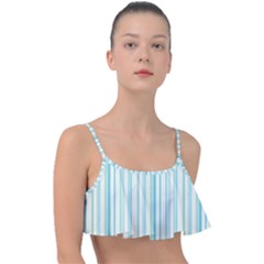 Green Stripes Frill Bikini Top by designsbymallika