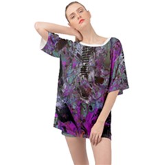Lo-fi Hyperactivity Oversized Chiffon Top by MRNStudios
