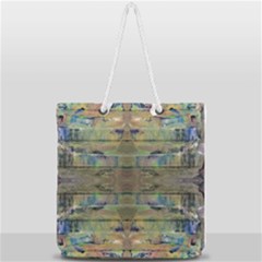 Painted Stripes Repeats Full Print Rope Handle Tote (large) by kaleidomarblingart