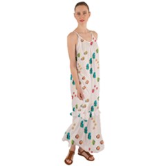 Underwater World Cami Maxi Ruffle Chiffon Dress by SychEva