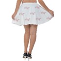 Amor Text Drawing Pattern Velvet Skater Skirt View2