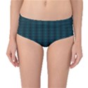 Teal Stripes Mid-Waist Bikini Bottoms View1