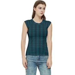 Teal Stripes Women s Raglan Cap Sleeve Tee by JustJoArt