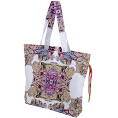 Marbling Collage Iv Drawstring Tote Bag by kaleidomarblingart