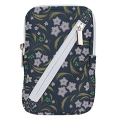 Folk Flowers Pattern Floral Surface Design Belt Pouch Bag (large) by Eskimos