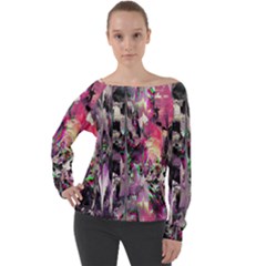 Combat Drops Off Shoulder Long Sleeve Velour Top by MRNStudios
