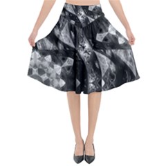Gemini Mandala Flared Midi Skirt by MRNStudios