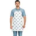 Funny Monster Feline Drawing Motif Pattern Kitchen Apron View1