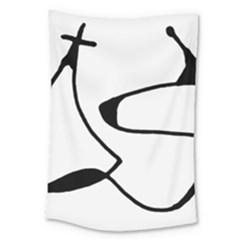 Black And White Abstract Linear Decorative Art Large Tapestry by dflcprintsclothing