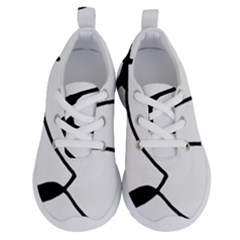 Black And White Abstract Linear Decorative Art Running Shoes by dflcprintsclothing