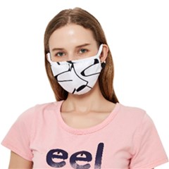 Black And White Abstract Linear Decorative Art Crease Cloth Face Mask (adult) by dflcprintsclothing