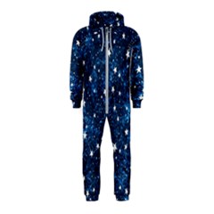 Dark Blue Stars Hooded Jumpsuit (kids) by AnkouArts