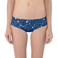 Dark Blue Stars Classic Bikini Bottoms by AnkouArts