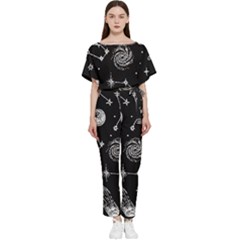 Dark Stars And Planets Batwing Lightweight Jumpsuit by AnkouArts