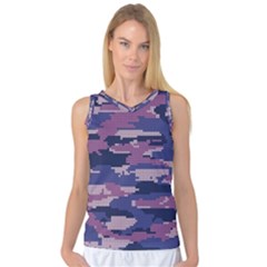 Abstract Purple Camo Women s Basketball Tank Top by AnkouArts