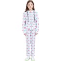 Pink hearts one white background Kids  Tracksuit View1