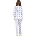 Pink hearts one white background Kids  Tracksuit View2