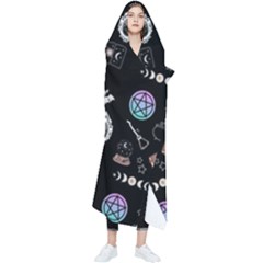 Small Witch Goth Pastel Print Wearable Blanket by NerdySparkleGoth
