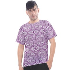 Purple Pattern Oval Men s Sport Top by AnkouArts