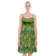 Love To The Flowers And Colors In A Beautiful Habitat Spaghetti Strap Velvet Dress by pepitasart