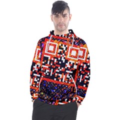 Root Humanity Bar And Qr Code In Flash Orange And Purple Men s Pullover Hoodie by WetdryvacsLair