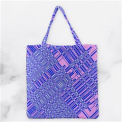 Root Humanity Barcode Purple Pink And Galuboi Grocery Tote Bag by WetdryvacsLair