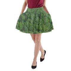 Leafy Forest Landscape Photo A-line Pocket Skirt by dflcprintsclothing