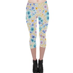 Flower Bomb 2 Capri Leggings  by PatternFactory